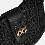Kadın Siyah Monogram Logolu Omuz Çantası 1010039735001